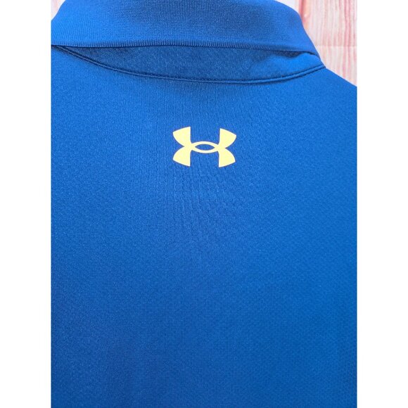 Under Armour Mens Performance Polo XXL Blue Loose Fit - Picture 7 of 9